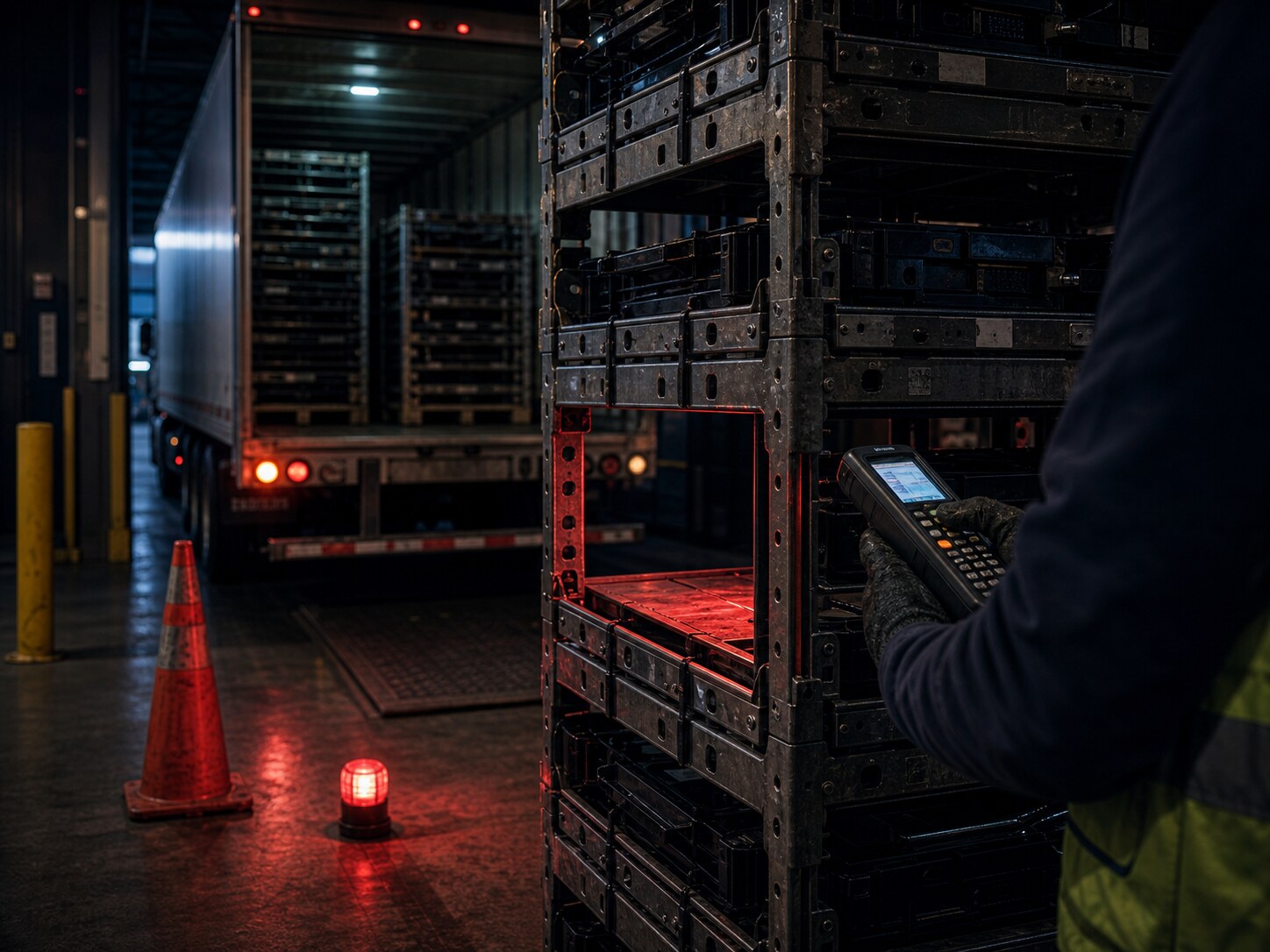 Scan-count mismatch exception alert holding a move at unrack — rack R-2207 short 20 pieces